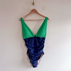 J. Crew One Piece Ruched Swimsuit